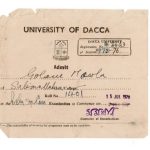 Dhaka University Admit Card 15 jul 1978