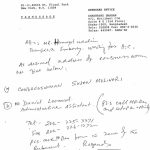 Fax Message from Manik to Hemayet Uddin 1991