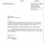 Letter To Human Rights International 1984